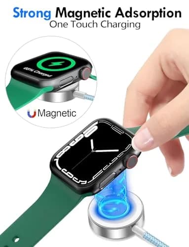 xiwxi 3-in-2 Multi-Charging Cable 1.5m (4.9ft) | MFI-Certified Fast Charging for Apple Watch, iPhone, USB-C thumbnail 9