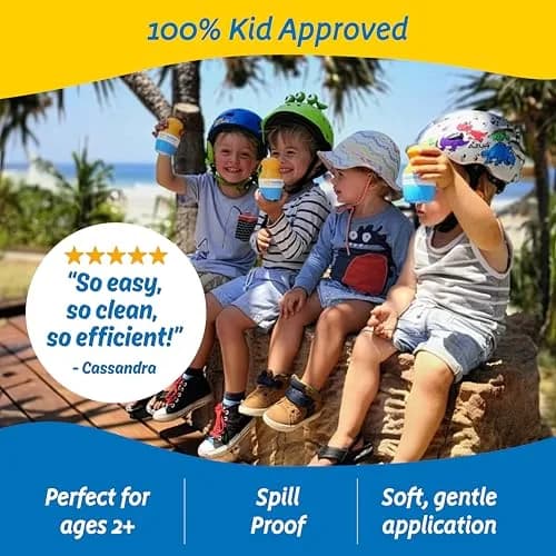 Solar Buddies Refillable Sunscreen Applicator Camo 100ml (3.4 Fl Oz) | Mess-Free Roll-on for Kids & Families thumbnail 5