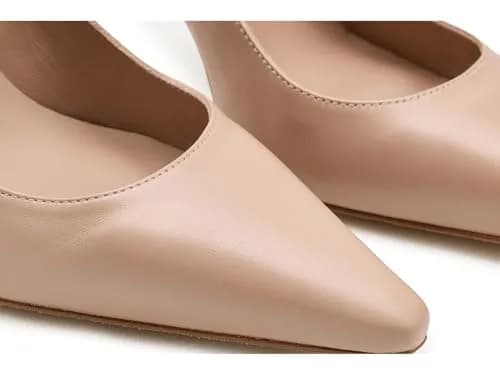 L.K. Bennett Women's Floret Pointed Courts Trench 5 Medium | Elegant Leather Slip-On Heels thumbnail 2