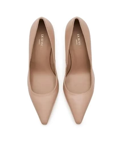 L.K. Bennett Women's Floret Pointed Courts Trench 5 Medium | Elegant Leather Slip-On Heels thumbnail 3