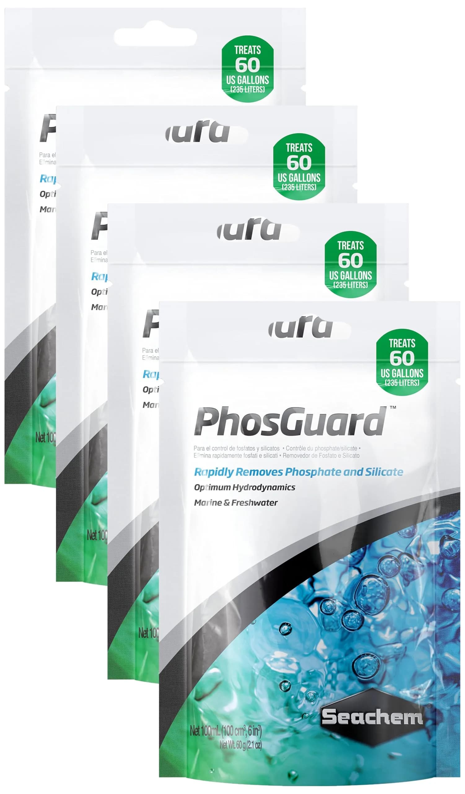 Seachem PhosGuard Phosphate and Silicate Remover 400ml (13.5 Fl Oz) | Rapid Algae Control for Aquariums - main product image
