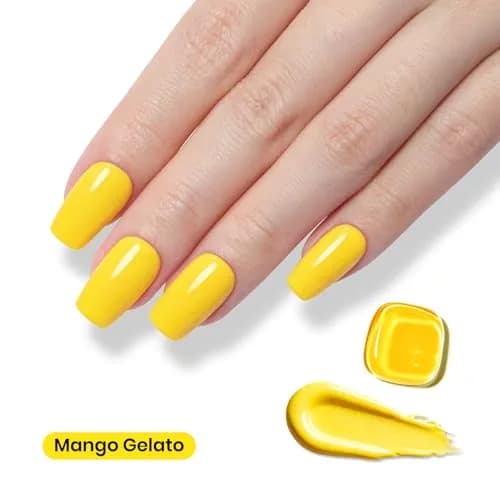 Beetles Gel Nail Polish Mango Gelato 15ml (0.51 Fl Oz) | Professional UV/LED Cure Yellow Gel thumbnail 2