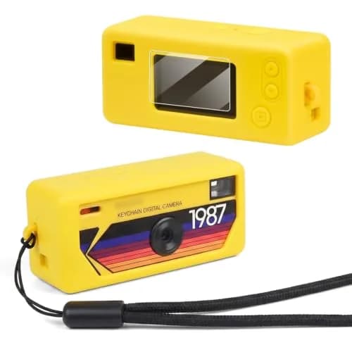 PAIYULE Silicone Case for Kodak CHARMERA Keychain Mini Digicam | Yellow, 2.4cm (0.94in) x 4.6cm (1.81in) x 6.7cm (2.64in) thumbnail 1