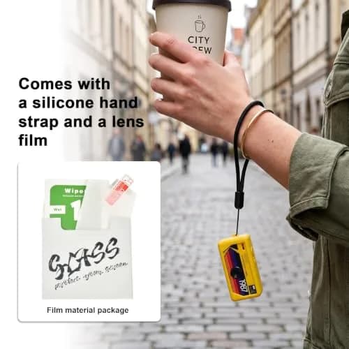PAIYULE Silicone Case for Kodak CHARMERA Keychain Mini Digicam | Yellow, 2.4cm (0.94in) x 4.6cm (1.81in) x 6.7cm (2.64in) thumbnail 4