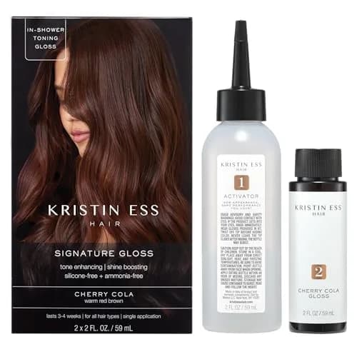 Kristin Ess Hair Gloss Cherry Cola Warm Red Brown 118ml (4 Fl Oz) | Semi-Permanent Color Depositing Conditioner thumbnail 2