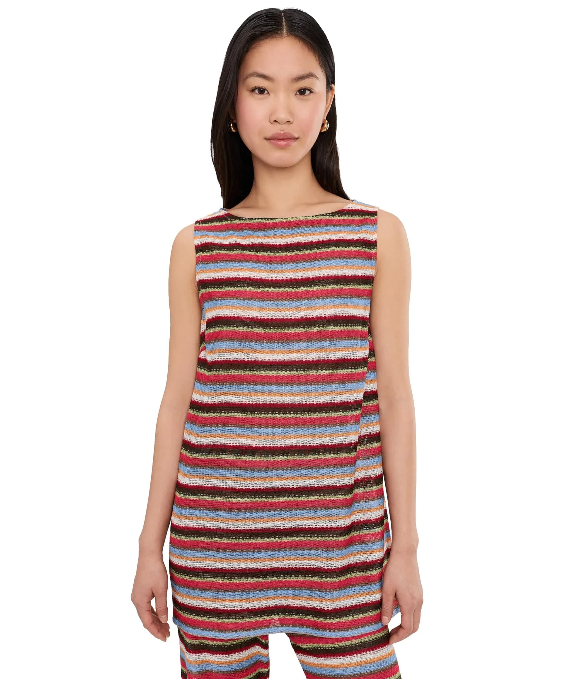 Show Me Your Mumu Kenny Tunic Sunkissed Stripe Knit XX-Large | Sleeveless Crew Neck - main product image