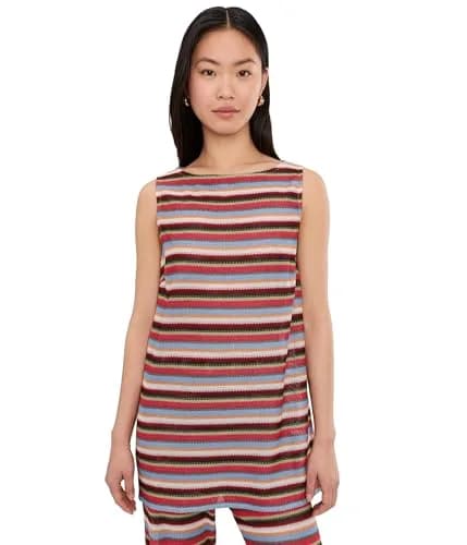 Show Me Your Mumu Kenny Tunic Sunkissed Stripe Knit XX-Large | Sleeveless Crew Neck thumbnail 1
