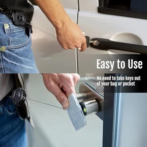 MNGARISTA Heavy Duty Retractable Keychain 8-Pack | 21.3cm (8.4in) Carabiner Badge Holder with 80cm (31.5in) Steel Cord thumbnail 7