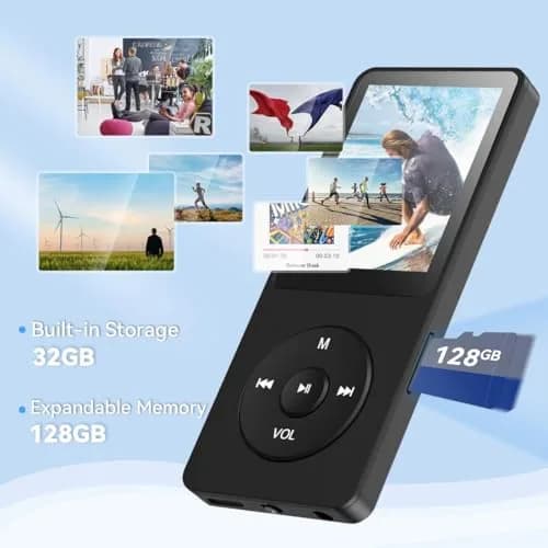 AGPTEK A02 MP3 Player 32GB Black | 70 Hours Playback thumbnail 5