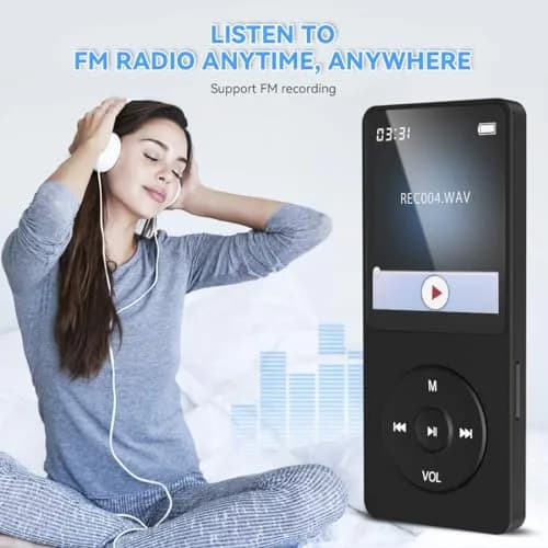AGPTEK A02 MP3 Player 32GB Black | 70 Hours Playback thumbnail 6