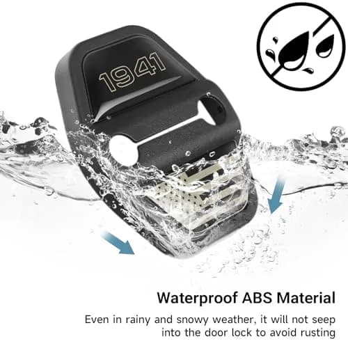 DWKJMYCP Black 6pcs Door Lock Decoration Cover for Jeep Wrangler JL JLU Gladiator JT | Vehicle Molding Accessories thumbnail 3