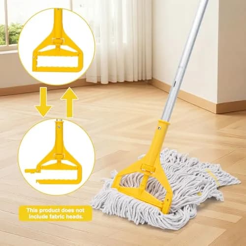 KeFanta Heavy Duty Aluminum Mop Handle 152cm (60") | Side Gate Clip for Commercial & Home Use thumbnail 4