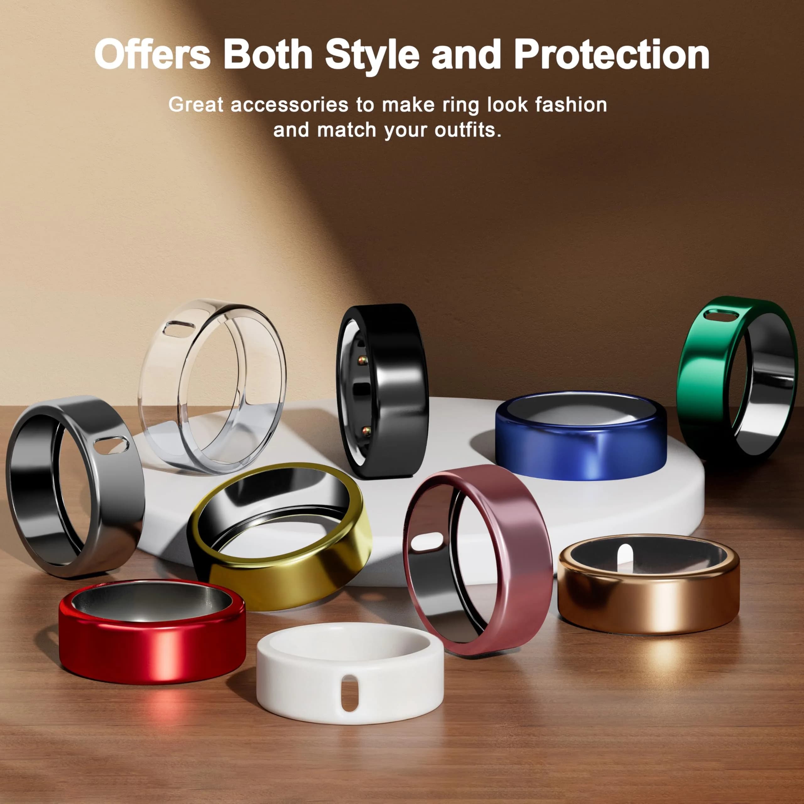 ZOOROO White 3 Pack Oura Ring Gen 4/3 Case Size 11 | TPU Protector with Charging Hole thumbnail 7