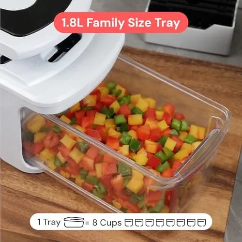 Fullstar Pro XL Vegetable Chopper & Mandoline Slicer with Catch Tray, 1.8L Container | 8 Interchangeable Stainless Steel Blades thumbnail 7