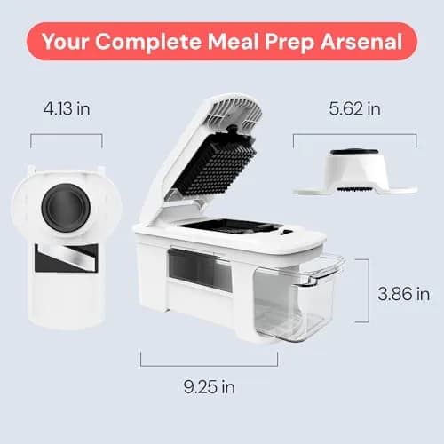 Fullstar Pro XL Vegetable Chopper & Mandoline Slicer with Catch Tray, 1.8L Container | 8 Interchangeable Stainless Steel Blades thumbnail 9