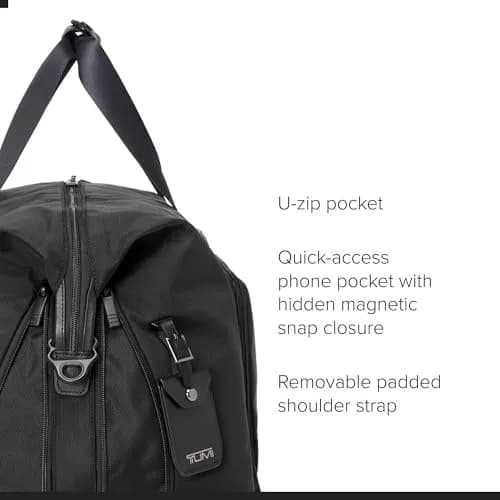 TUMI Unisex Double Expansion Duffel, Black | 31L Capacity, Expandable for Long Weekends thumbnail 6