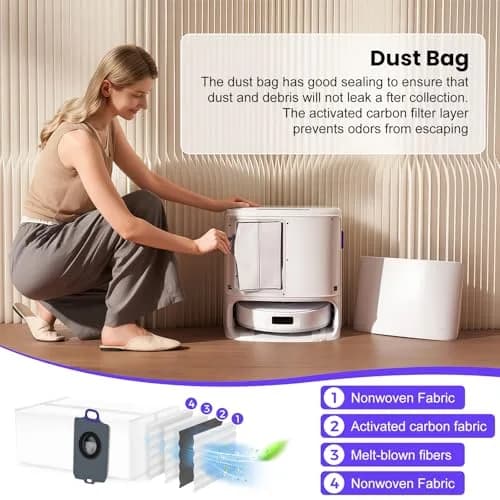 BTRSOLUS Robot Vacuum Accessories Kit for NARWAL Freo X10 Pro | 20 Pcs: 1 Main Brush, 6 Dust Bags, 4 Hepa Filters, 4 Mop Pads, 4 Side Brushes, 1 Clean Tool thumbnail 6