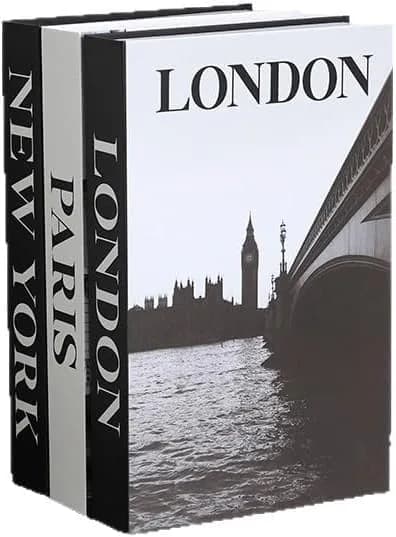 YOYMJBY Faux Decorative Books Set 3-Paris London Newyork Kiss | Aesthetic Home Decor for Coffee Tables & Shelves thumbnail 10