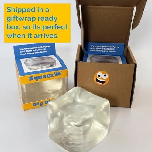 Squeez'M Big Block Premium Stress Cube, Glass, 8.89cm (3.5 inches) | ASTM Certified Non-Toxic Sensory Toy thumbnail 2