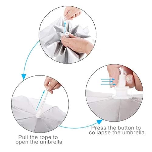 Luwint 10-Pack 36 Inch Umbrella Hat | Hands-Free Sun & Rain Protection for Outdoor Activities thumbnail 7