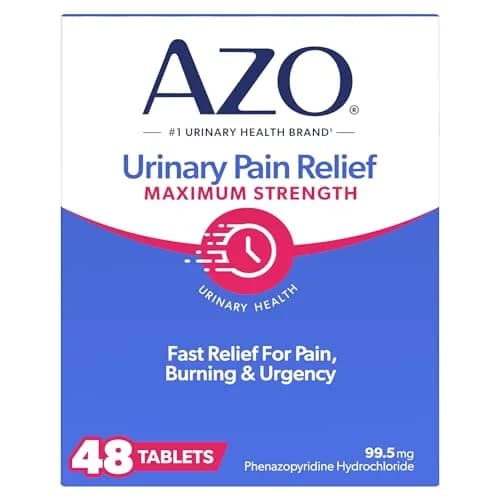AZO Urinary Pain Relief Maximum Strength Tablets 48 Count | Fast Relief of UTI Pain thumbnail 1