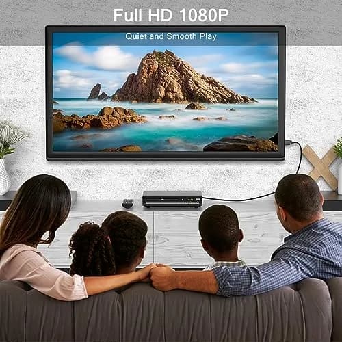 WSJSYH All-Region DVD Player with HDMI & USB | 1080P Upscaling, Region Free, Multi-Format Playback (1 Unit) thumbnail 6