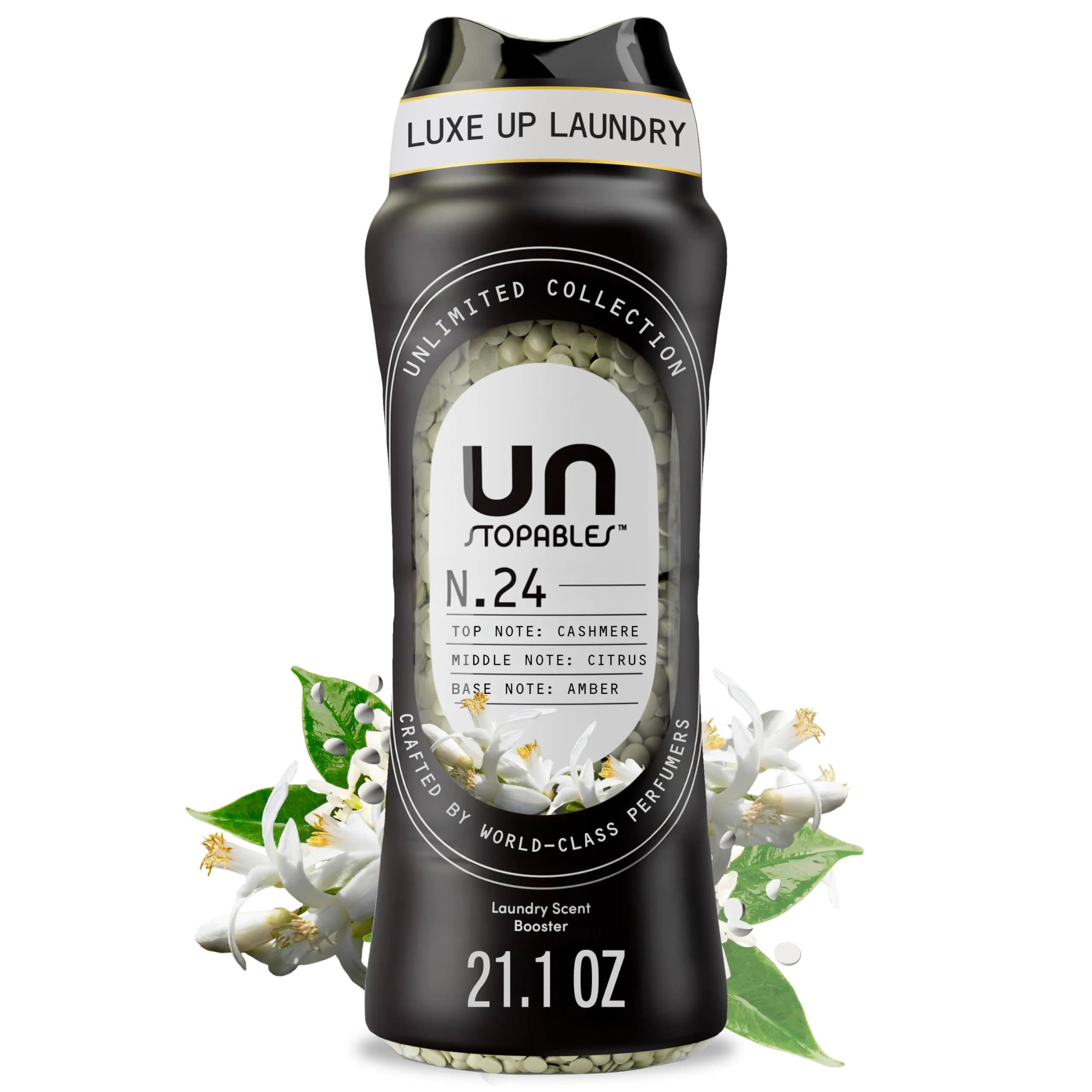 Downy Unstopables Unlimited Collection In-Wash Laundry Scent Booster Beads, Fragrance No. 24, 600g (21.1 oz) | Fine Fragrance
