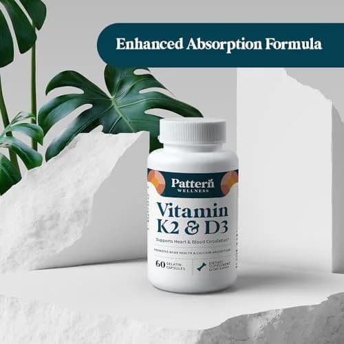 Pattern Wellness Vitamin K2 & D3 Supplement 180 Capsules thumbnail 7
