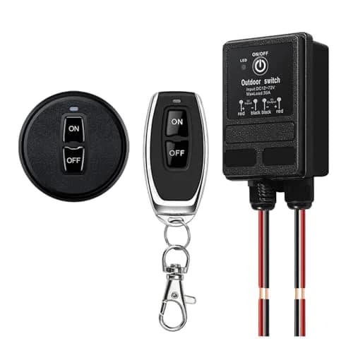 WOODGUILIN 12V Relay Remote Switch Wireless Relay Switch DC 12V-72V | Long Range, Waterproof, High Power thumbnail 1