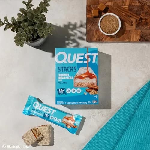 Quest Nutrition Stacks Protein Bars Cinnamon Brown Sugar 67g (2.36oz) 12 Count | 20g Protein, 12g Fiber, 1g Sugar, Gluten-Free, Kosher thumbnail 5