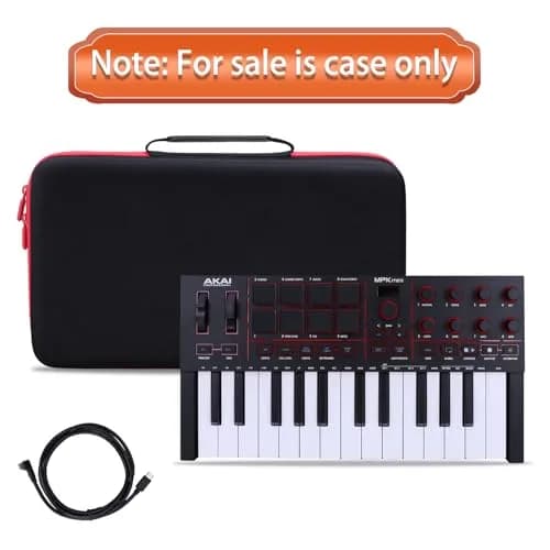 LTGEM Hard Case for Akai Professional MPK Mini IV MIDI Keyboard Controller | Black thumbnail 7