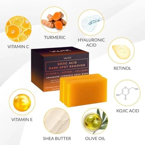 VALITIC Kojic Acid Dark Spot Corrector Soap Bars 200g (7 Oz) | Japanese Complex for Even Tone thumbnail 6