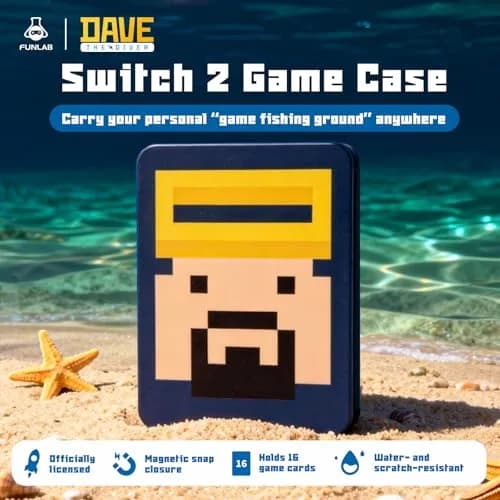 FUNLAB Blue Switch 2 Game Case Holder with 16 Slots | Protects Games & Micro SD Cards thumbnail 2