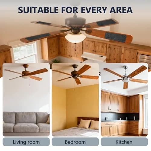 WAWINY 15Pcs Ceiling Fan Filters for Blades | Coconut Shell Activated Carbon Air Purifier Pads thumbnail 6