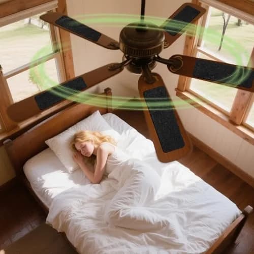 WAWINY 15Pcs Ceiling Fan Filters for Blades | Coconut Shell Activated Carbon Air Purifier Pads thumbnail 7