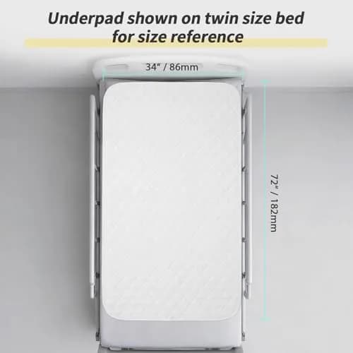 CoolShields Reusable Waterproof Bed Pad 91 x 183 cm (34 x 72 Inch) | OEKO-TEX Certified Absorbent Protector thumbnail 4