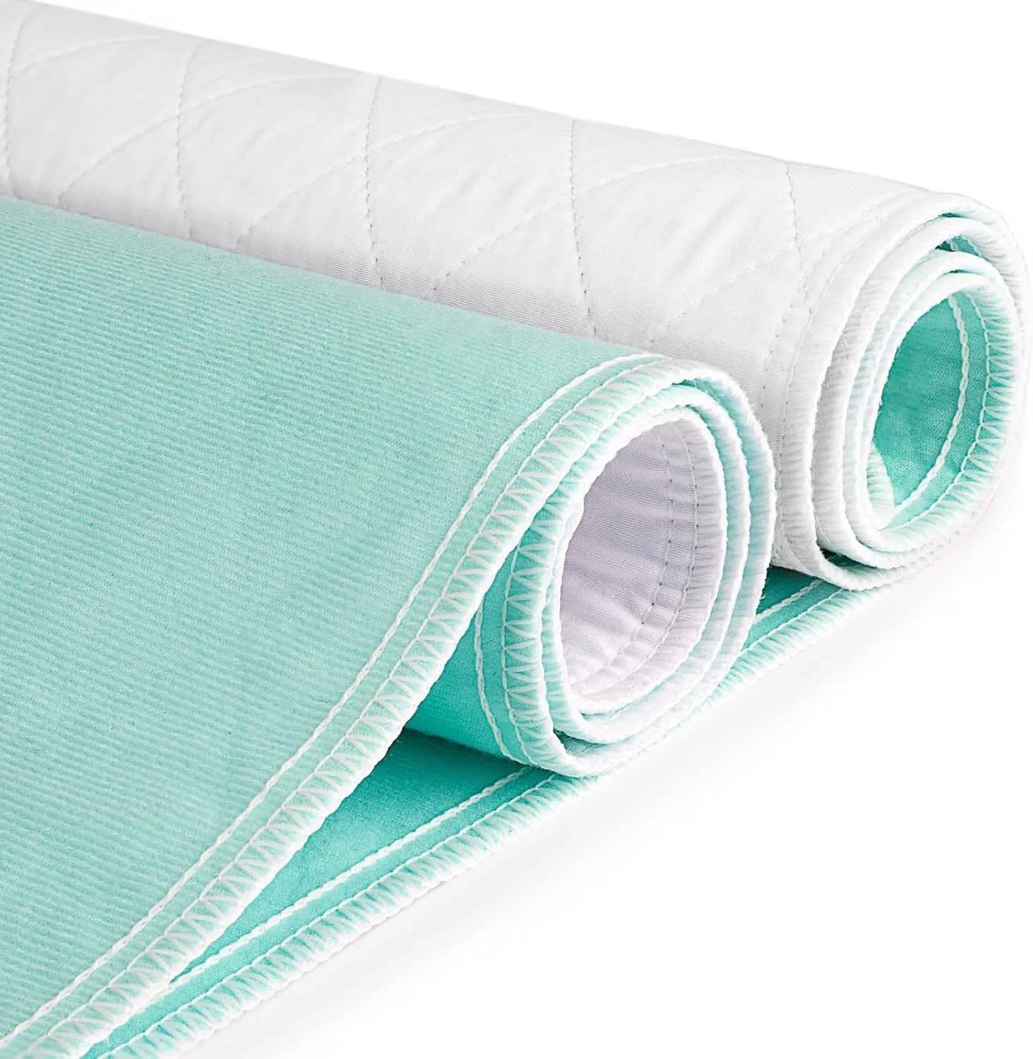 CoolShields Reusable Waterproof Bed Pads 34x36 Inch | Washable Incontinence Protector for Adults, Children & Pets — Green / 44x52 Inch