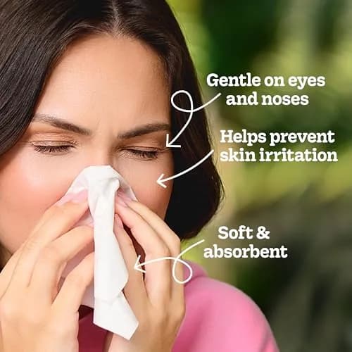 Kleenex Ultra Soft Facial Tissues 10 Cube Boxes | 3-Ply, 80 Tissues/Box, White, Hypoallergenic thumbnail 3