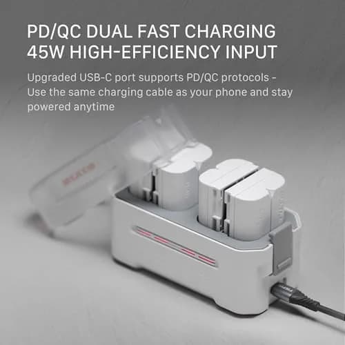 Tilta NP-FZ100 Portable Charging Station (4-Battery Kit) with 45W USB-C Fast Charging | 176g Lightweight Design thumbnail 6
