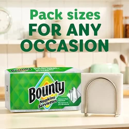 Bounty White Paper Napkins 200 Sheets per Pack (42 Packs) | Absorbent & Durable for Messes thumbnail 5
