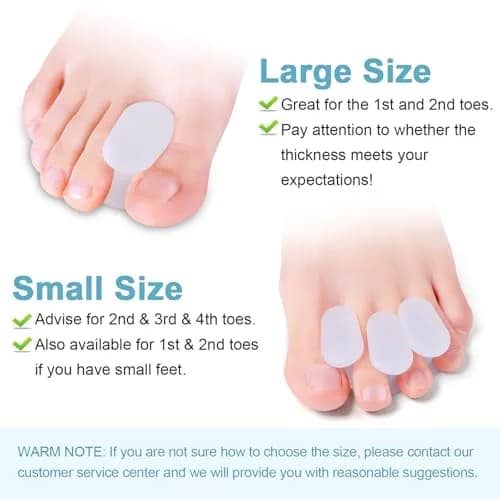 Povihome Gel Toe Spacers Separators Large 16 Pack (8 Pairs) | Bunion Corrector for Overlapping Toes thumbnail 3