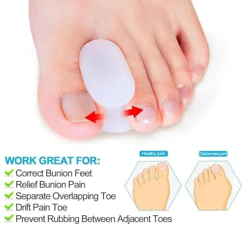 Povihome Gel Toe Spacers Separators 16 Pack (Small Size) | Bunion Corrector for Overlapping Toes thumbnail 5