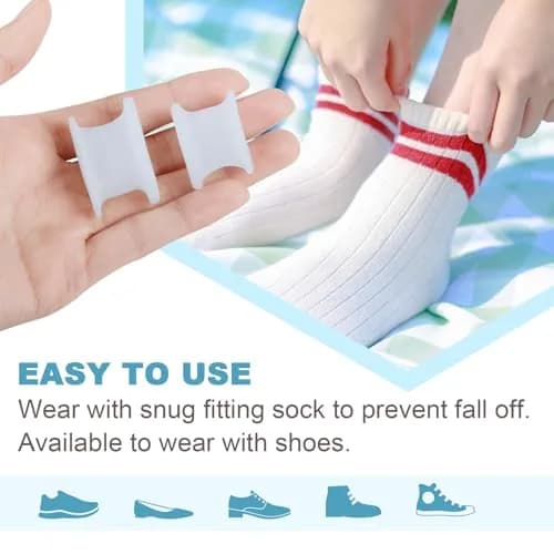 Povihome Gel Toe Spacers Separators 16 Pack (Small Size) | Bunion Corrector for Overlapping Toes thumbnail 7