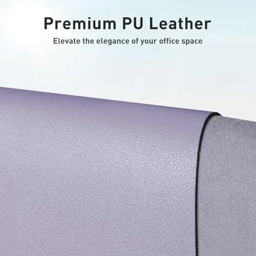 Aothia Faux Leather Desk Mat - Lavender, 55" x 24" | Protects Desks, Smooth Writing Surface thumbnail 2