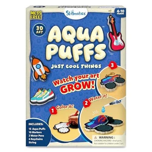 Skillmatics Aqua Puffs Just Boy Things Art & Craft Kit | Mess-Free 3D Puffy Creations for Ages 4-10 thumbnail 1