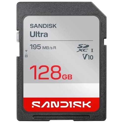 SanDisk 128GB Ultra SDHC UHS-I Memory Card - Full HD Video & Fast Transfers thumbnail 1
