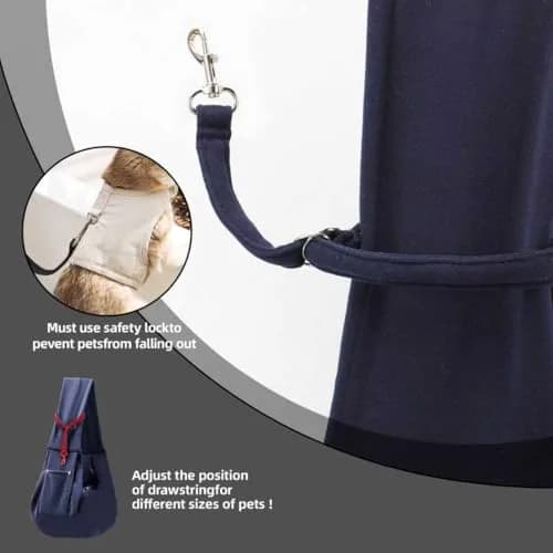 ARZQUT Dog and Cat Carrier Sling Bag | Dark Blue, 53cm (21") L x 30cm (12") W thumbnail 6