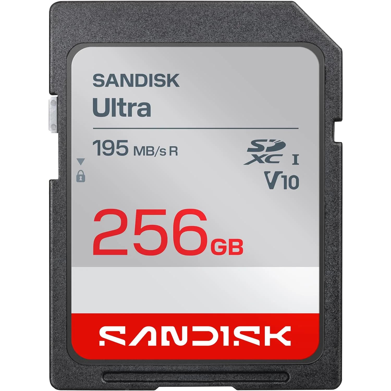 Sandisk 256GB Ultra SDXC UHS-I Card | Up to 195MB/s, Full HD, Waterproof, Shockproof