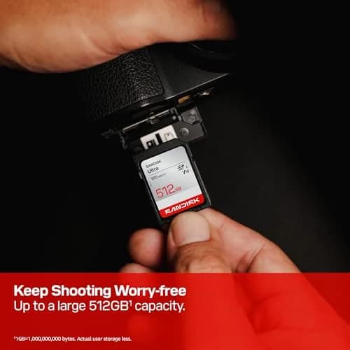 Sandisk 256GB Ultra SDXC UHS-I Card | Up to 195MB/s, Full HD, Waterproof, Shockproof thumbnail 3