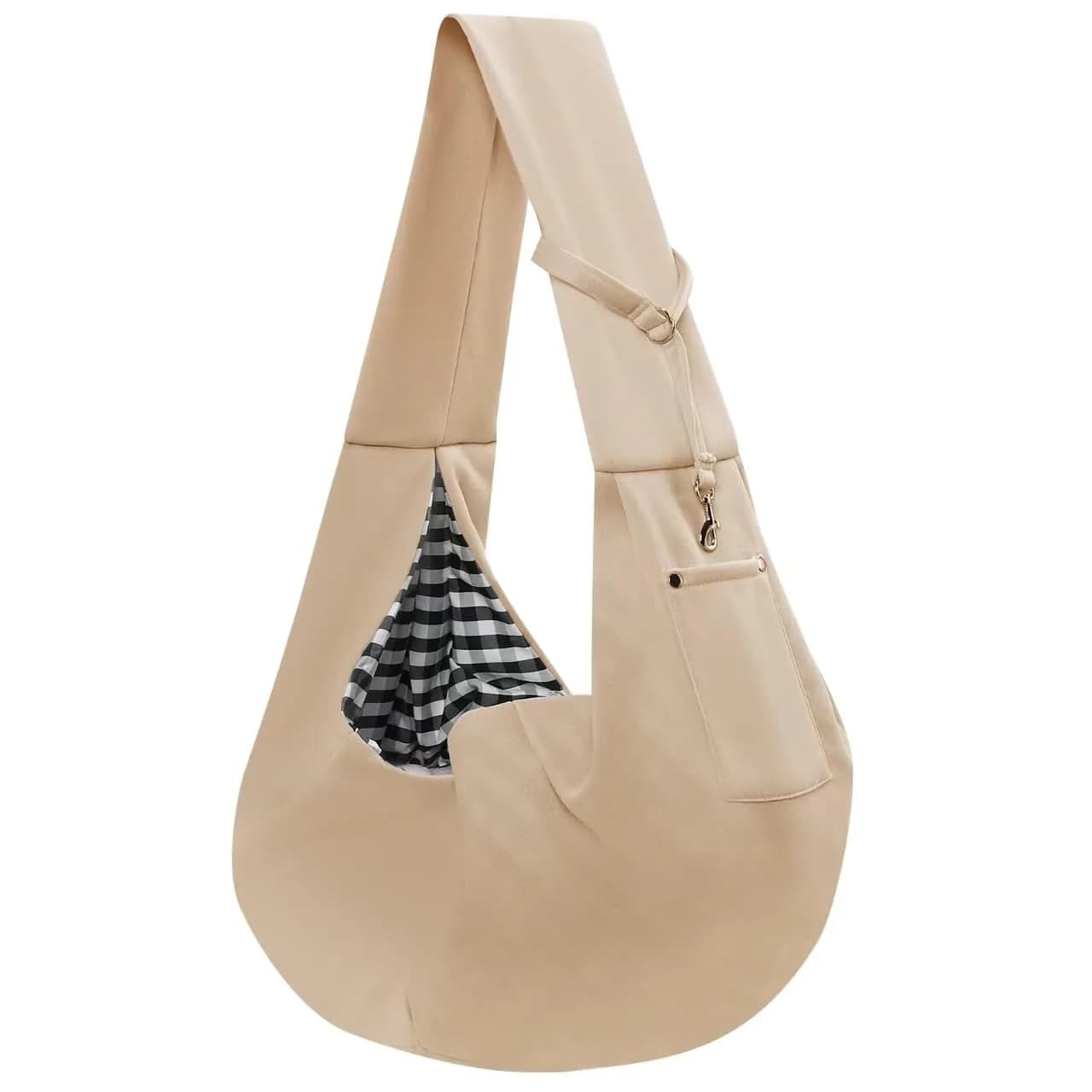 ARZQUT Small Pet Carrier Sling Bag with Storage Pocket & Safety Buckle, 53cm x 30cm (21" x 12") | Breathable Cotton for Cats & Dogs